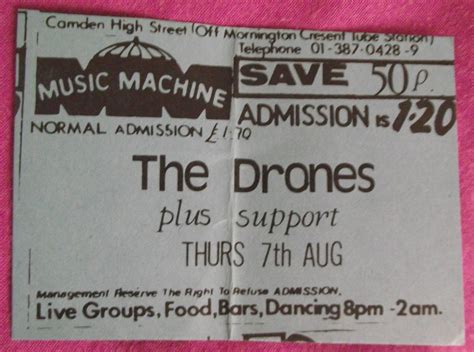 drones   machine london august    machine punk rock flyer