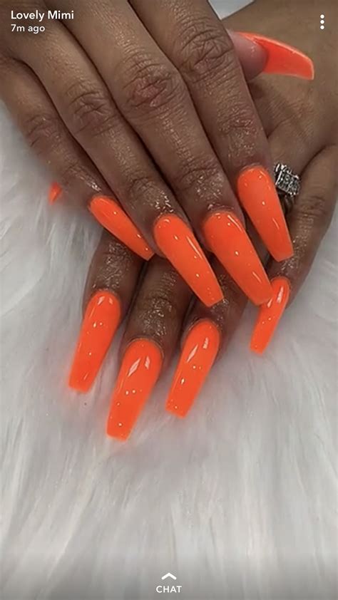 orange orange nails nail colors nails inspiration