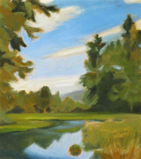 landscape painting exercises limited focus shape color  notan