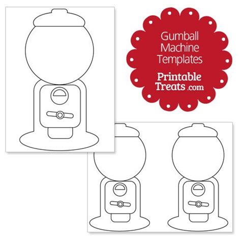 printable gumball machine template box tops pinterest gumball