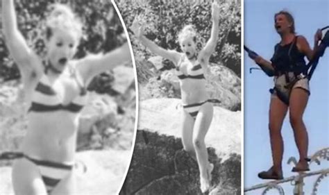 helen skelton flaunts curves in saucy striped bikini just hours after