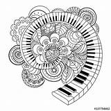 Coloring Musical Instrument Pages Abstract Mandala Music Book Adults Adult Fotolia Stock Vector Illustration Dreamstime Instruments Sheets Au Alexander Visit sketch template