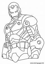 Coloring Man Iron Avengers Marvel Pages A4 Printable Print Color sketch template