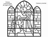 Vidriera Vidrieras Anunciación María Anunciacion Catequesis ángel Jesús Educar Hacemos sketch template
