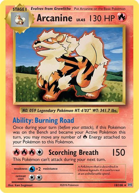 arcanine burning road scorching breath evolutions pokemon