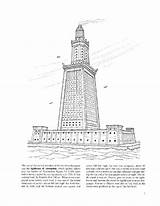Alexandria Lighthouse Template sketch template