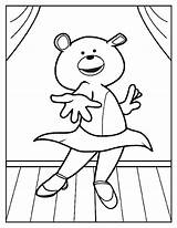 Dancing Bear Series Coloring sketch template