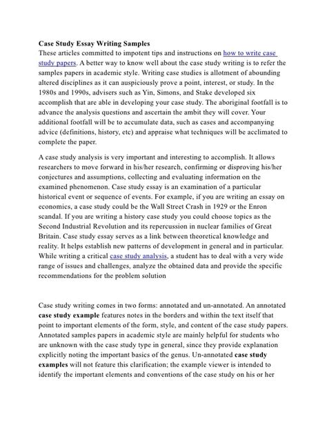 research paper case study examples writing case study  research