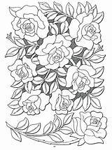 Flores Rosales Rosas Tooling Sobre sketch template