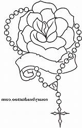 Rosary Praying Hands Drawing Cross Beads Tattoo Drawings Getdrawings Designs sketch template