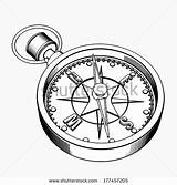 Compass Drawing Tattoo Line Outline 3d Tattoos Cartoon Illustration High Clock Shutterstock Resolution Getdrawings Kompas Visit Bussola Illustrations Choose Board sketch template
