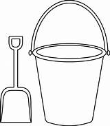 Bucket Coloring Shovel Pages Beach Pail Template Sand Tocolor Drawing Color Spade Easy Print Choose Board Button Through sketch template