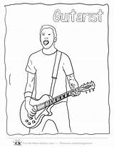 Coloring Guitar Pages Guitars Player Tim Fret Music Popular Guitarists Beginner Kids sketch template