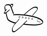 Airplane Outline Cartoon Clipart Plane sketch template