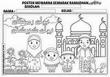 Raya Mewarna Sampul Kad Duit Mewarnai Pilih Papan Ramadan sketch template