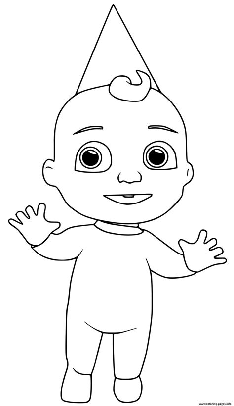 cocomelon jay  standing coloring page printable