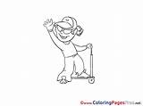 Scooter Coloring Pages Colouring Sheet Title sketch template
