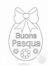 Pasqua Uovo Colorare Disegno Fiocco Tuttodisegni Stampa sketch template