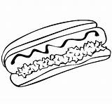 Dog Hot Coloring Food Coloringcrew sketch template