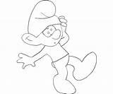 Clumsy Smurf Coloring Random sketch template