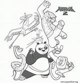 Panda Fu Furious Tigress Monkey Kleurplaat Viper Characters Furiosos Mantis Cinco sketch template