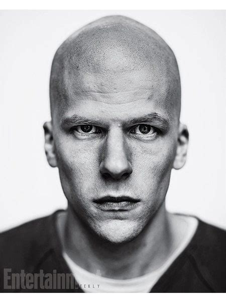 jesse eisenberg is bald as hell as lex luthor gq