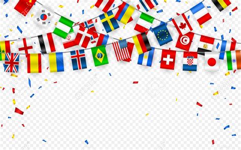 colorful flags garland   countries   europe  world