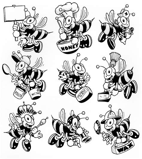 honey bee images  busy bees coloring page honey bees