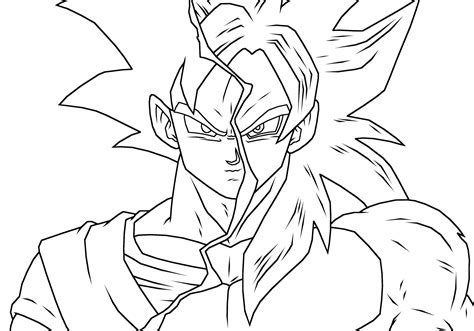 super black goku dragon ball pages coloring pages