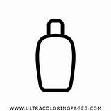 Coloring Sunscreen Pages Bottle Template sketch template