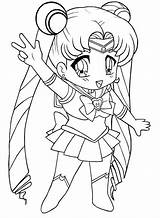 Sailor Chibi Colorear Usagi Tsukino sketch template