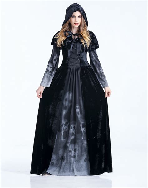 2017 Medieval Renaissance Adult Witch Gothic Queen Of Vampire Black