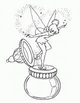 Coloring Pages Tinker Bell Popular Tinkerbell sketch template