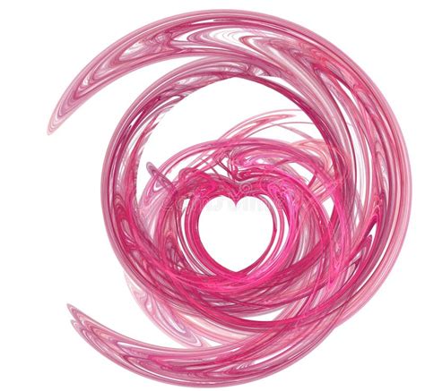 pink heart swirl stock  image