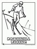 Olympic Curling Skiing Downhill Olympische Kleurplaten Winterspelen Slee Ambacht Verjaardagsfeestjes Ambachtelijke Schoolprojecten Woojr Woo sketch template