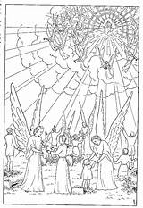 Coloring Nativity Miracles Sabbath Trumpets sketch template