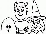 Coloring Halloween Pages Easy Popular sketch template