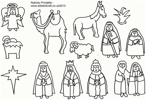 nativity coloring pages printable