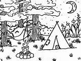Coloring Pages Printable Camping Kids Book Fire Summer Camp Sheets Colouring Sheet Preschool Color Moon Print Bestcoloringpagesforkids Colorings Campfire Adult sketch template