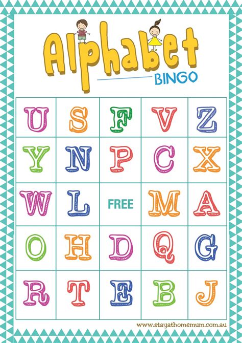 printable alphabet bingo game alphabet bingo  printable stay