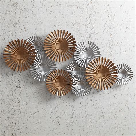 sparks  wide gold  silver metal wall art