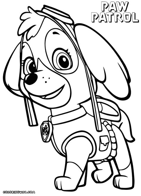 printable coloring pages paw patrol  getcoloringscom