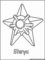 Staryu Coloring Pages Getcolorings sketch template