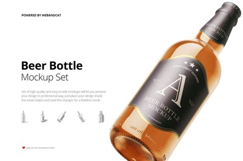 alcohol bottle mockup templates  label