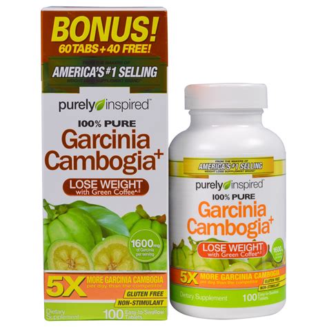 purely inspired garcinia cambogia 1 600 mg 100 easy to swallow