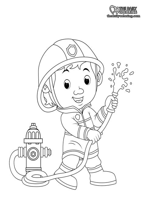 preschool fireman coloring pages