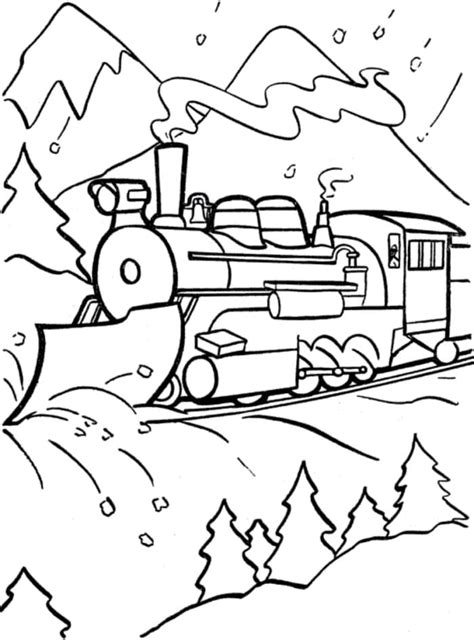 printable polar express train coloring page  printable coloring