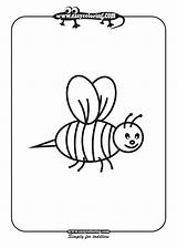 Bee Animals Coloring Pages Easy sketch template