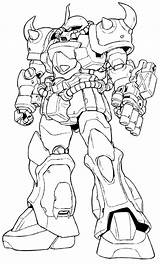 Gundam Gouf sketch template