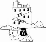 Babel Tower Coloring Pages Clipart Drawing Building Popular Getdrawings Kids Library sketch template